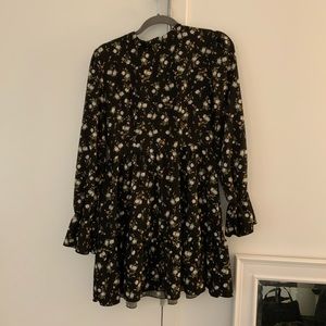 Black Floral Mini Dress